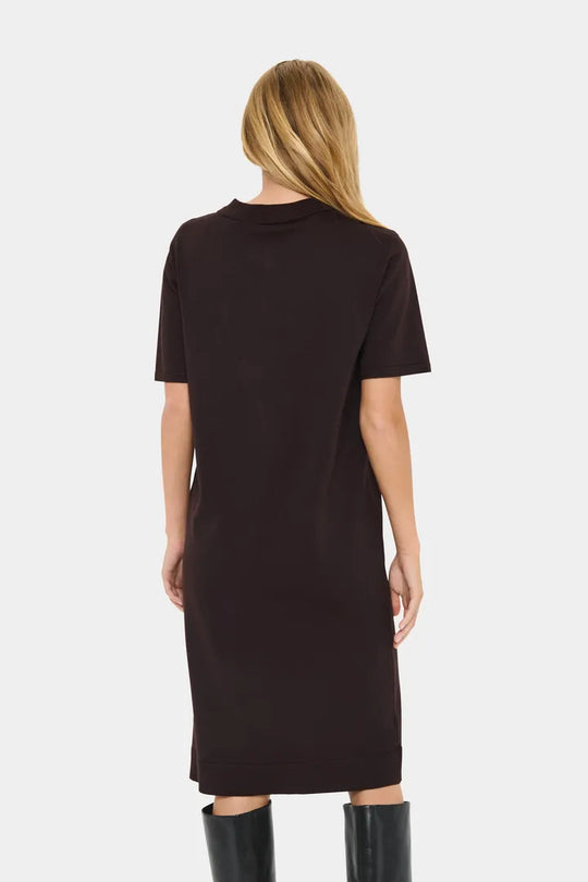 Saint Tropez MilaSZ Polo SS Dress Chocolate Plum