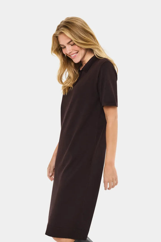 Saint Tropez MilaSZ Polo SS Dress Chocolate Plum