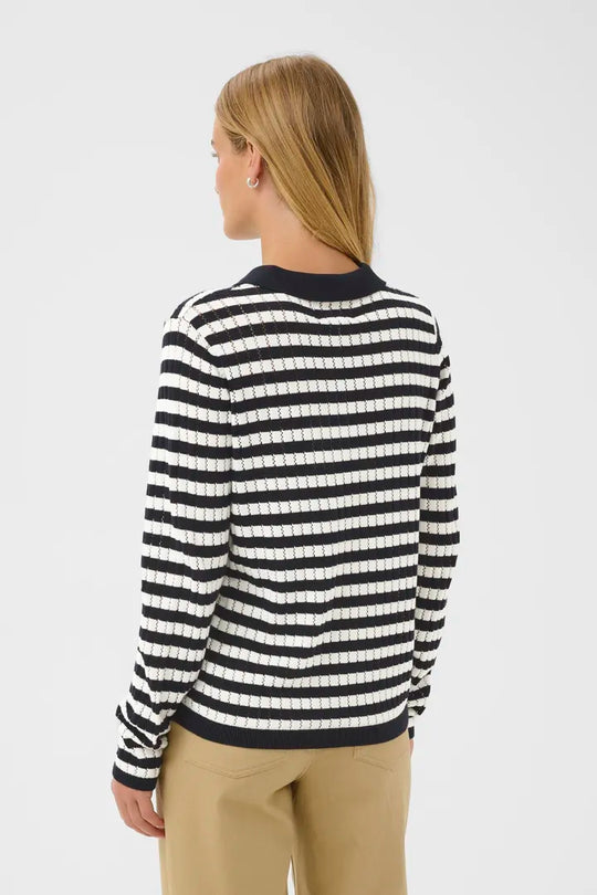 Part Two ZariaPW Pullover Dark Navy Stripe