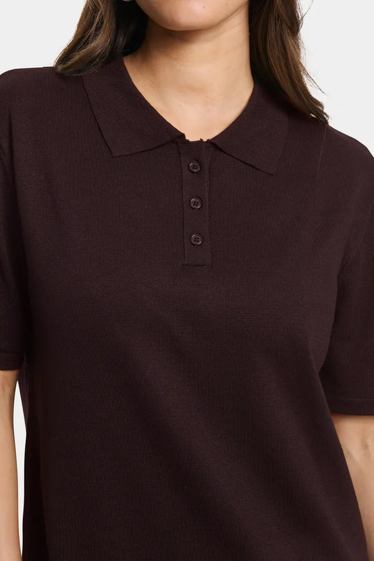 Saint Tropez MilaSZ Polo SS Dress Chocolate Plum