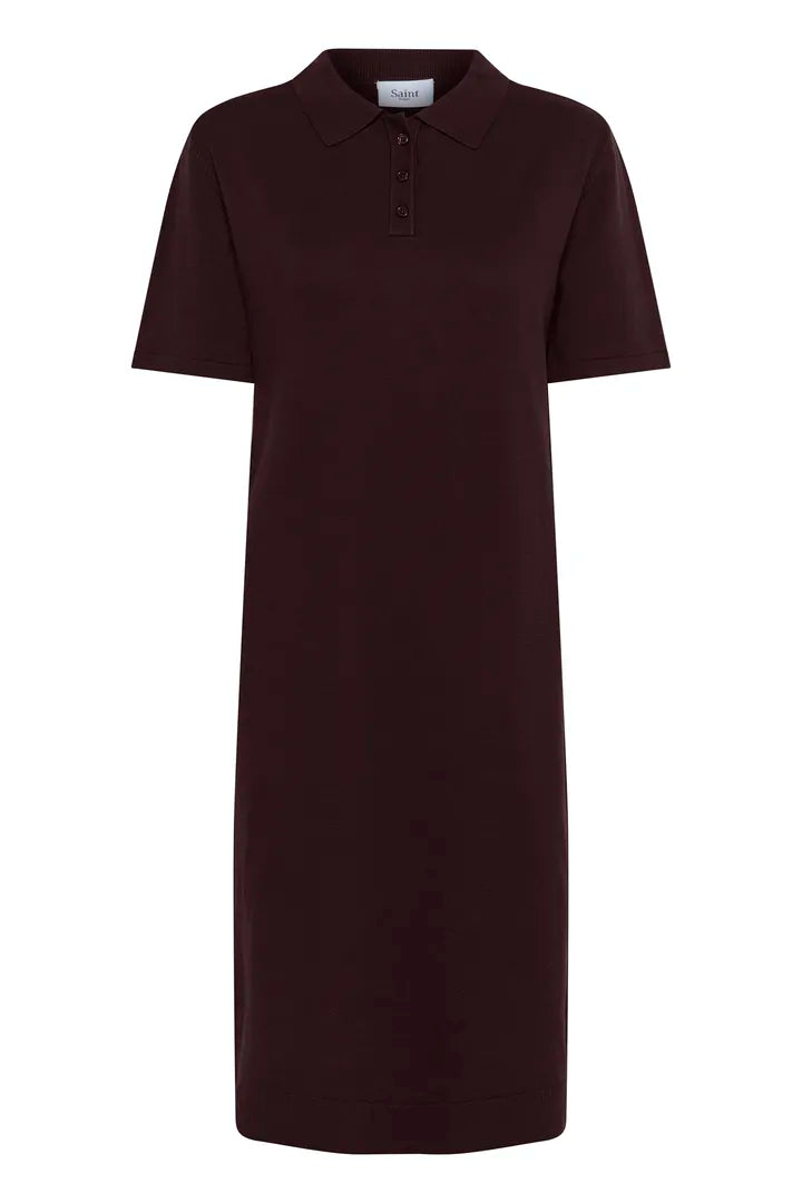 Saint Tropez MilaSZ Polo SS Dress Chocolate Plum