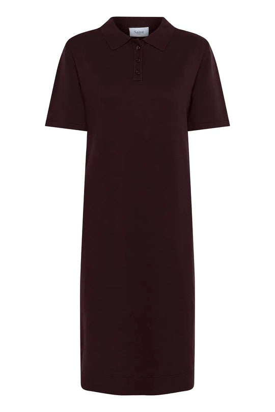 Saint Tropez MilaSZ Polo SS Dress Chocolate Plum