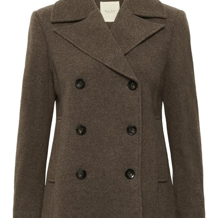 Part Two LekiasPW Coat Dark Walnut Melange