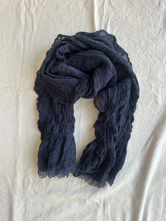 Livness uldtørklæde navy