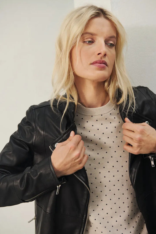 Part Two FrancesPW Leather outerwear Black