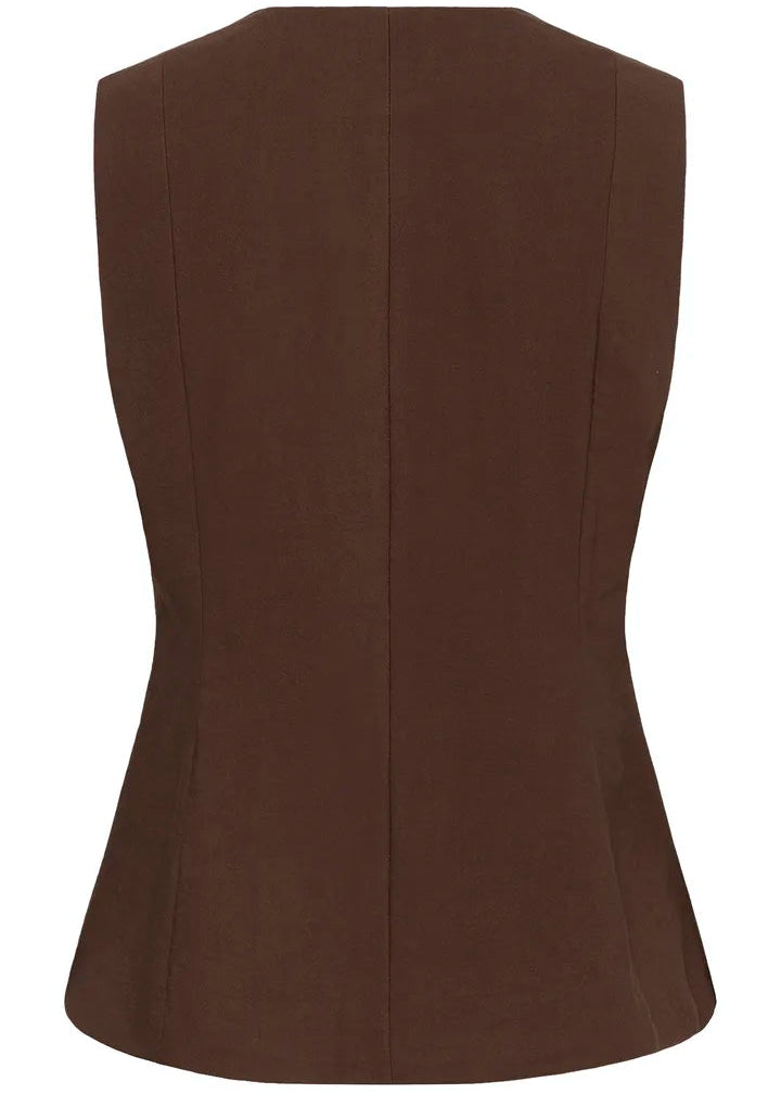 Soaked SLSemiki Waistcoat Brown Stone