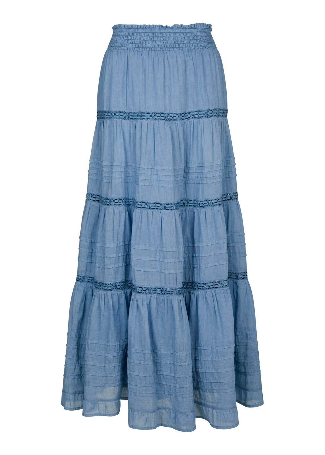 Neo Noir Felicia S Voile Skirt Smoke Blue