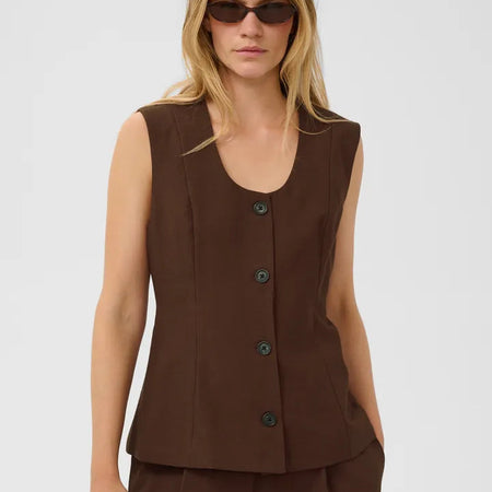 Soaked SLSemiki Waistcoat Brown Stone