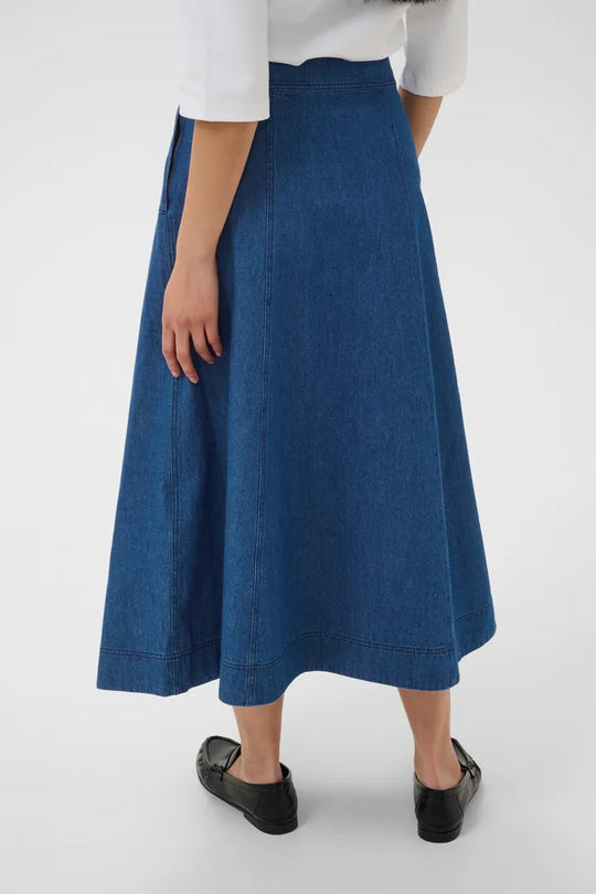 Part Two RachidaPW Skirt Medium Dark Blue Denim
