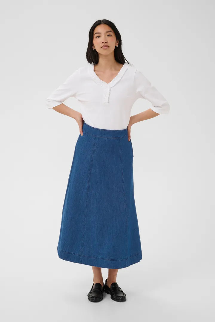 Part Two RachidaPW Skirt Medium Dark Blue Denim