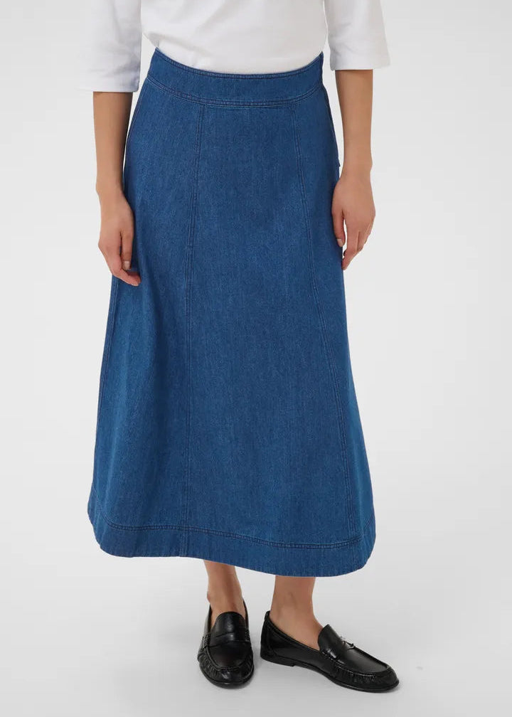 Part Two RachidaPW Skirt Medium Dark Blue Denim