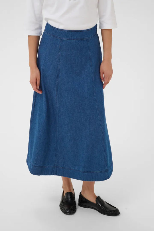 Part Two RachidaPW Skirt Medium Dark Blue Denim