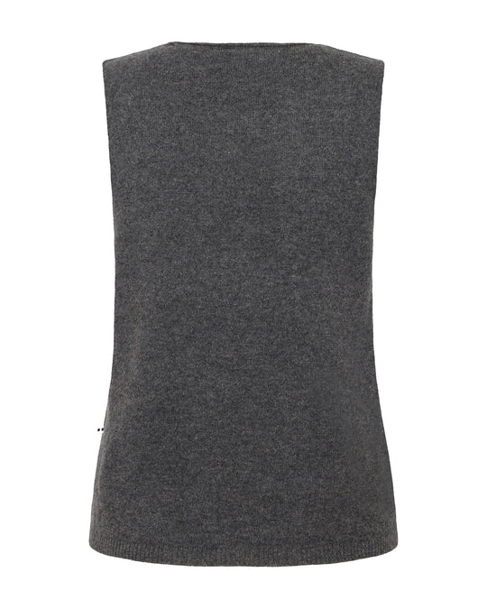 Minimum Auburns merino vest Grey Melange