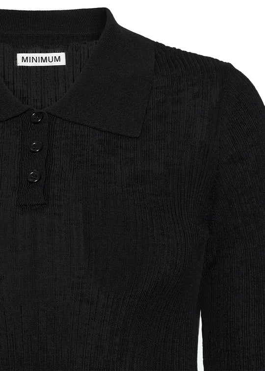 Minimum Zoe polo knit Black