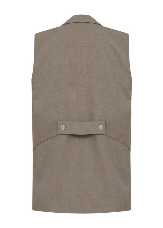 Coster Copenhagen Tailored vest with details beige