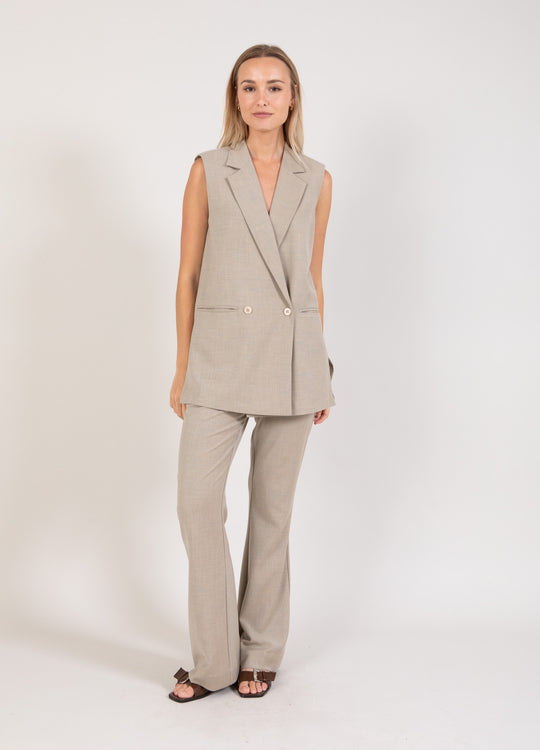 Coster Copenhagen Tailored vest with details beige