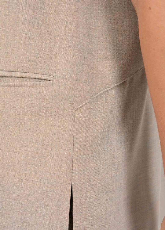 Coster Copenhagen Tailored vest with details beige