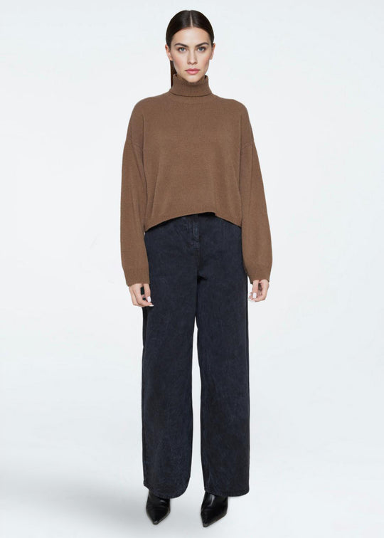 Minimum Kya merino knit Shitake (brun)