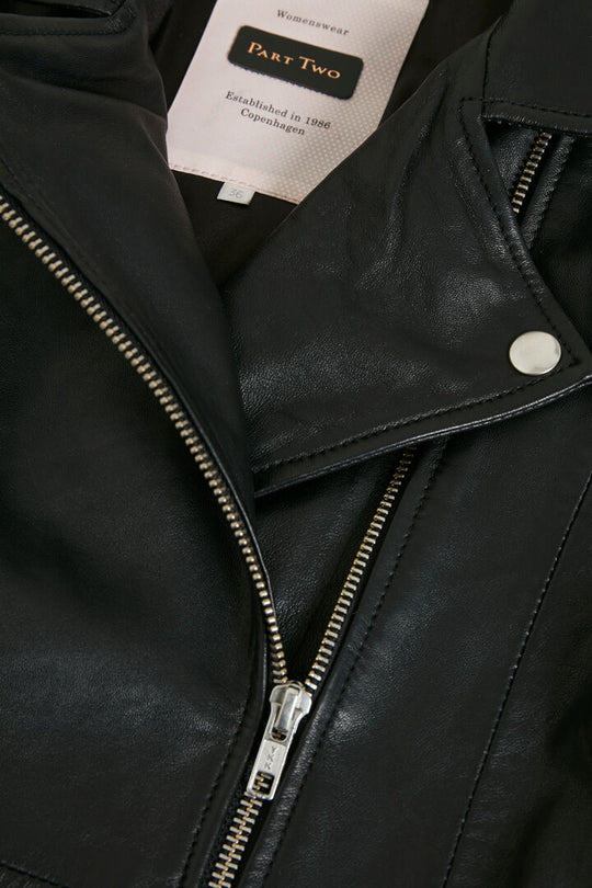 Part Two FrancesPW Leather outerwear Black