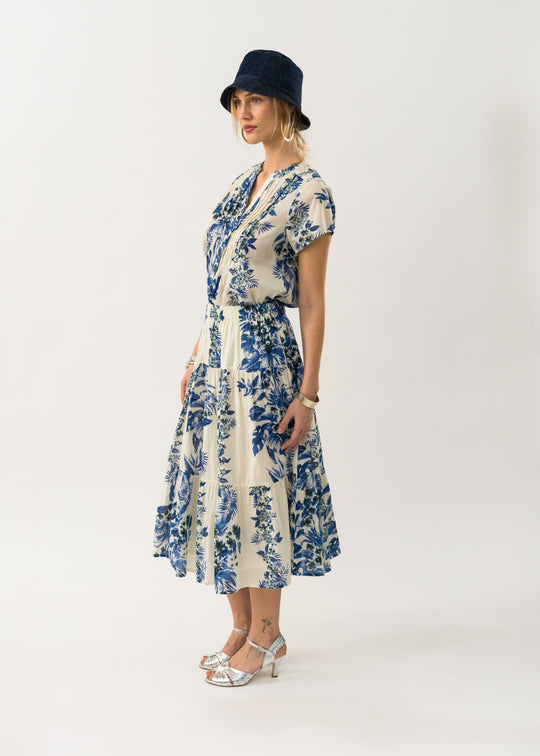 Lollys Laundry MorningLL Midi Skirt 20 Blue