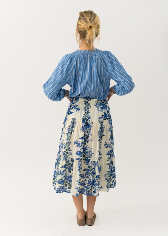 Lollys Laundry MorningLL Midi Skirt 20 Blue