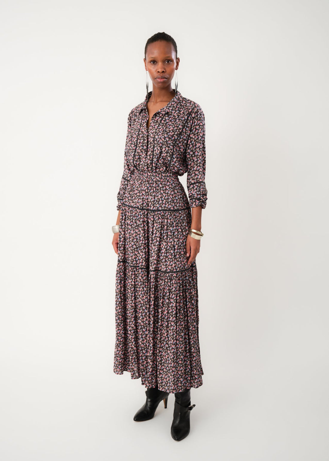 Lollys Laundry SunsetLL Maxi Skirt Washed Black