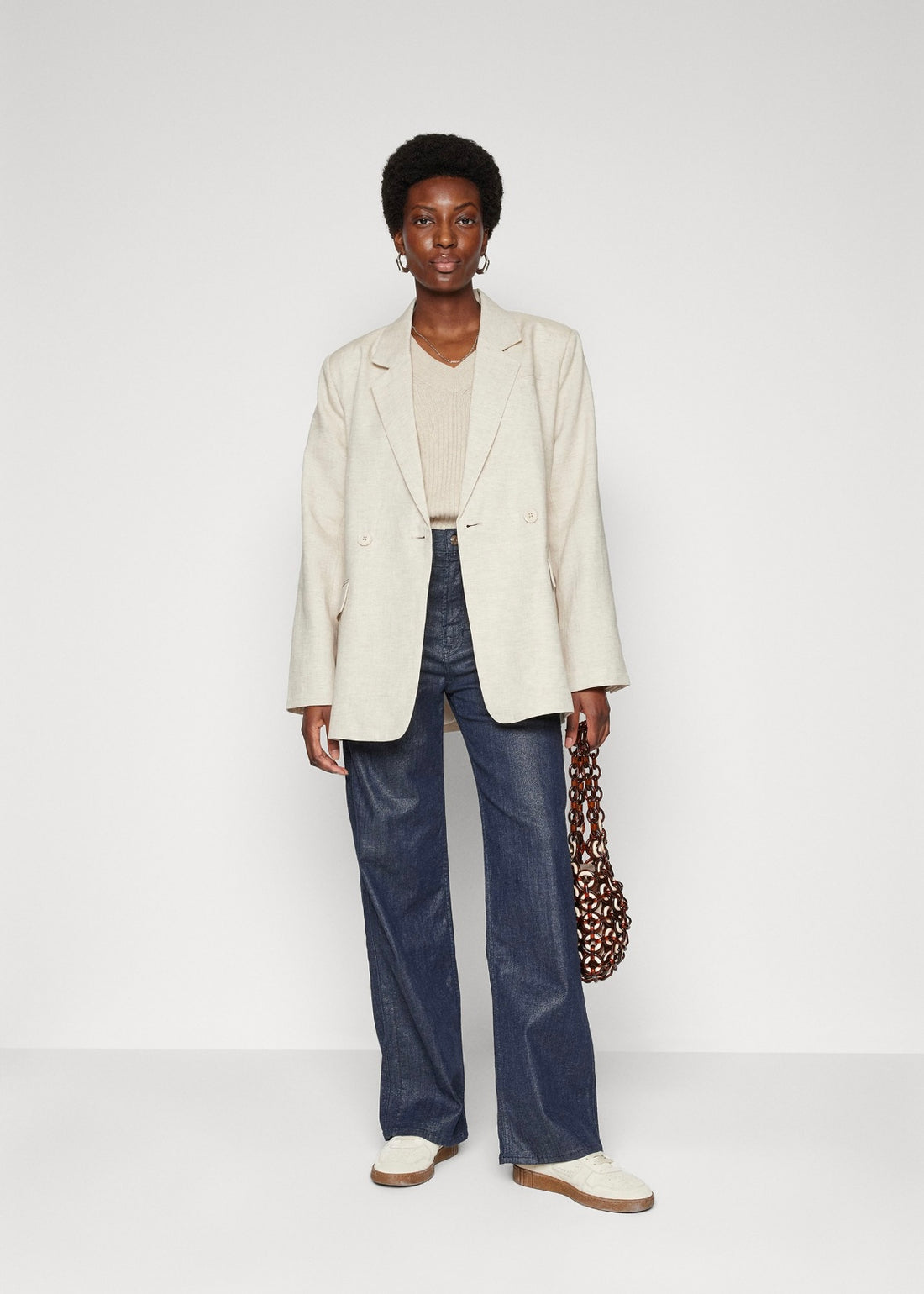Gestuz LizaGZ Linen Blazer Tammy light sand