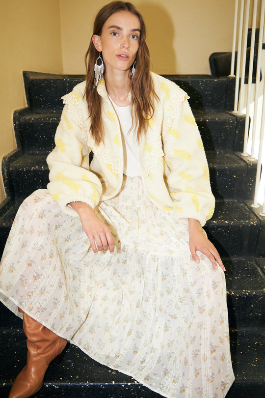 Lollys Laundry SunsetLL Maxi Skirt 02 Creme
