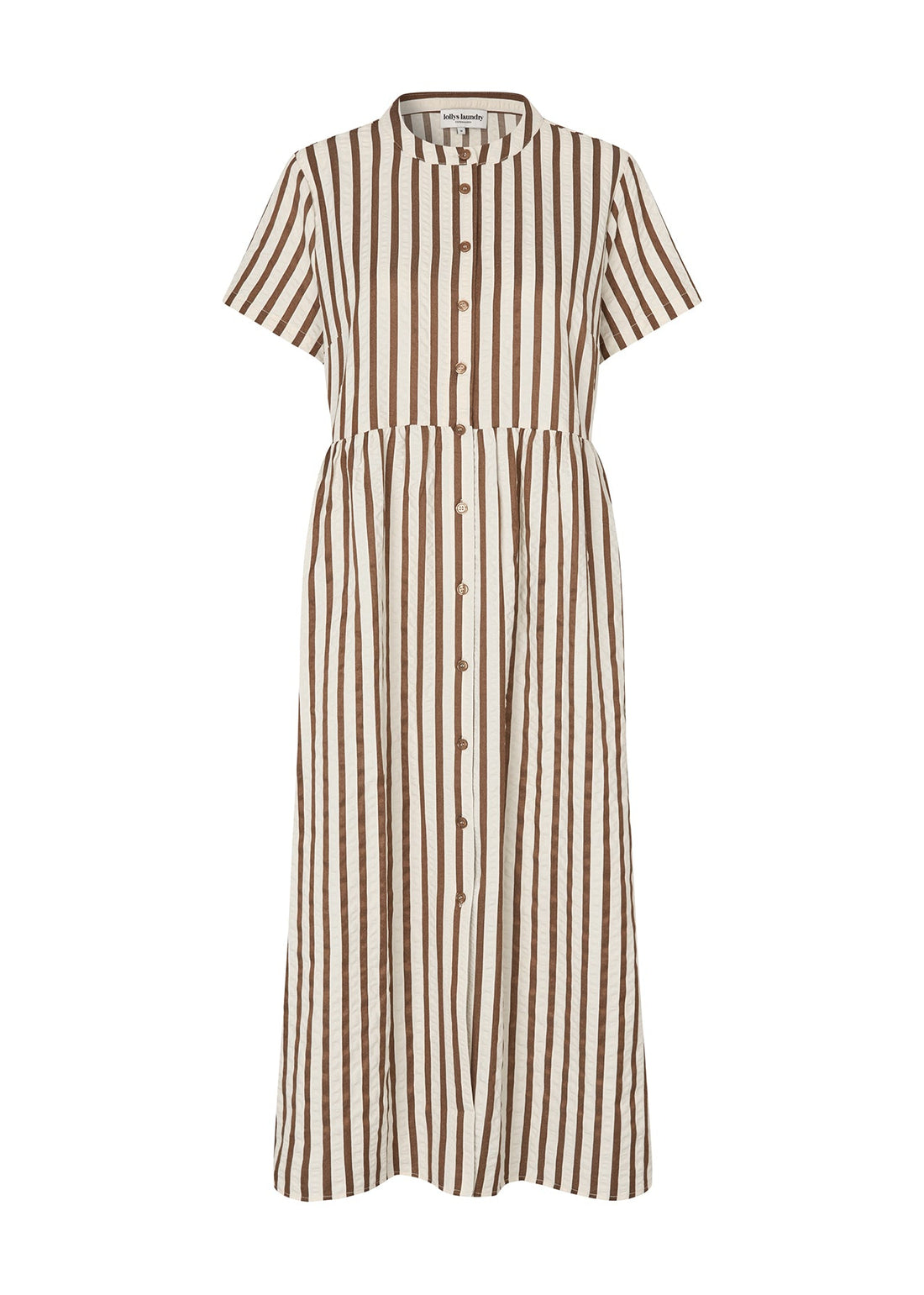 Lollys Laundry AliyaLl Maxi Dress SS 87 Dark Mokka stripe