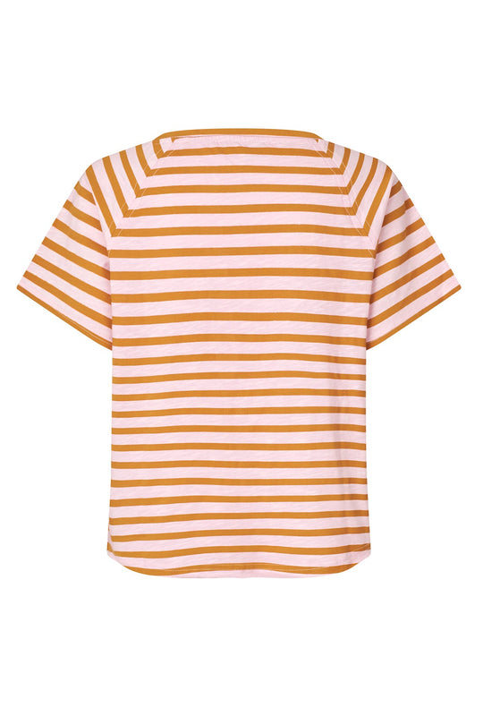 Lollys Laundry LizLL Tee SS 84 Light Pink stripe