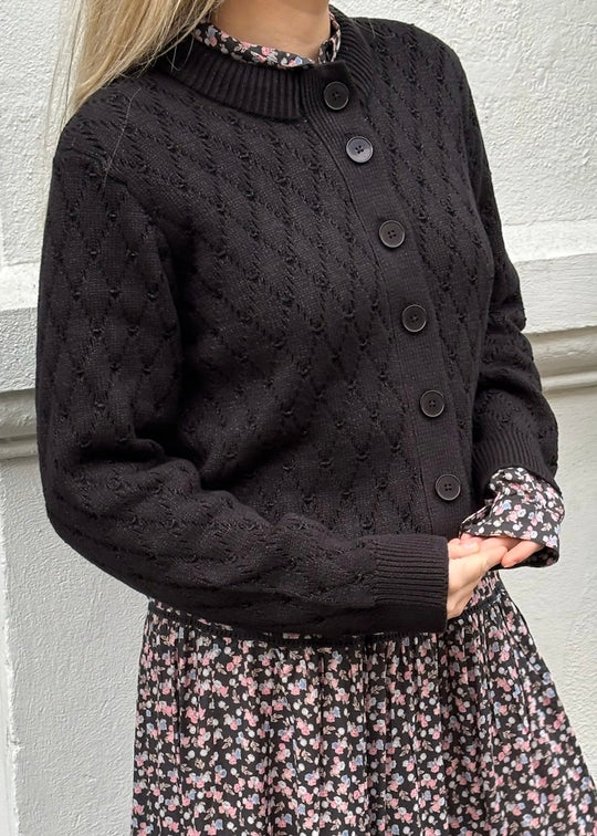 Part Two VesnaPW Cardigan Black with Lurex