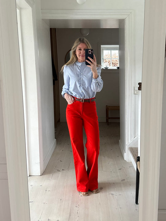 Saint Tropez IluSZ Wide Leg Jeans Flame Scarlet