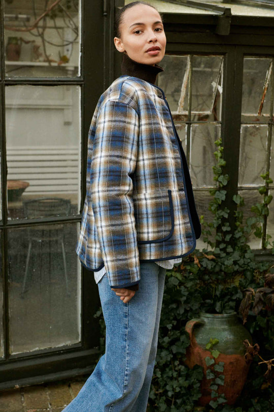 Basic Apparel Trudie Jacket tobacco brown/classic blue