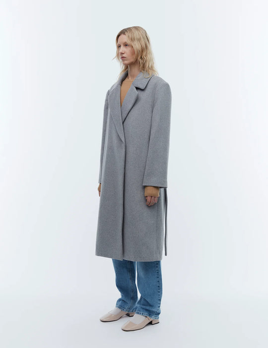 2NDDAY Liviana Classic Wool Coat light grey melange