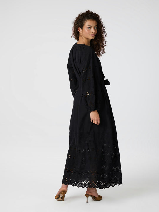 Neo Noir Colette Embroidery Dress Black