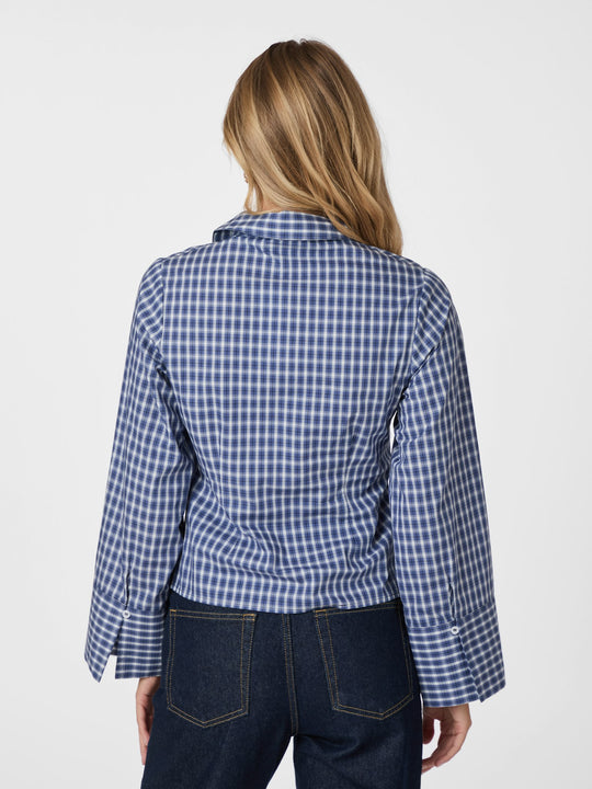 Neo Noir Rosa Check Shirt Dark Blue