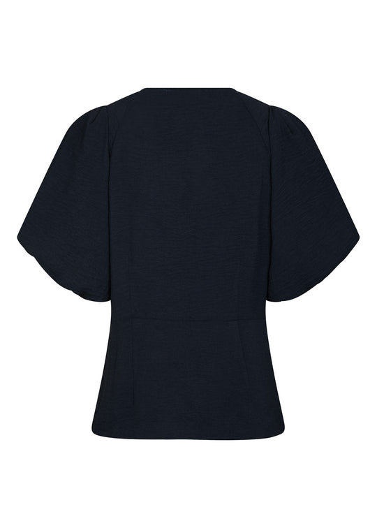 Neo Noir Irina Structure Blouse Navy