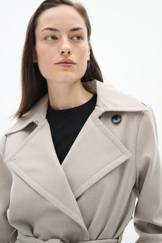 Inwear UlrykaIW Wool Trenchcoat Haze Melange