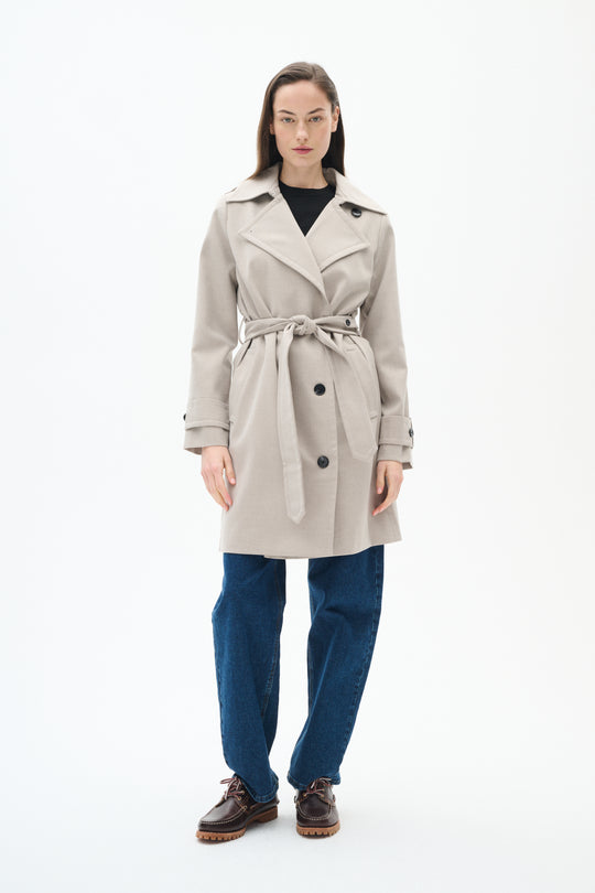 Inwear UlrykaIW Wool Trenchcoat Haze Melange