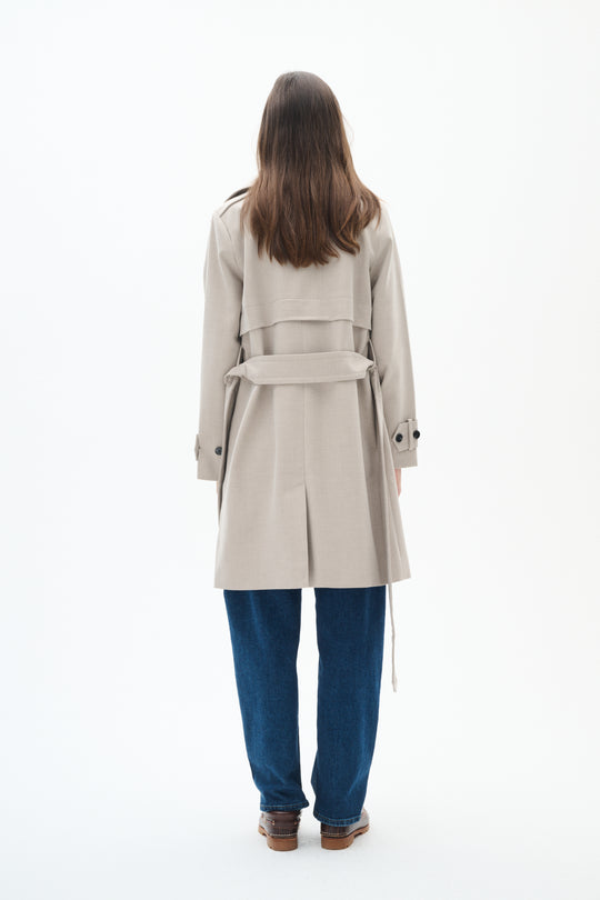 Inwear UlrykaIW Wool Trenchcoat Haze Melange