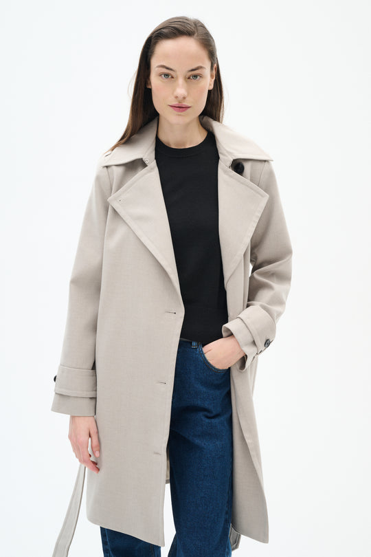 Inwear UlrykaIW Wool Trenchcoat Haze Melange