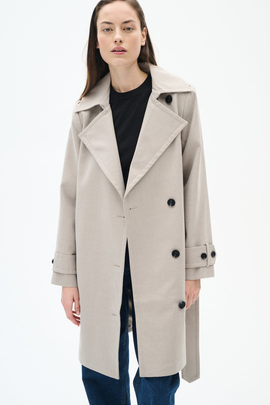 Inwear UlrykaIW Wool Trenchcoat Haze Melange