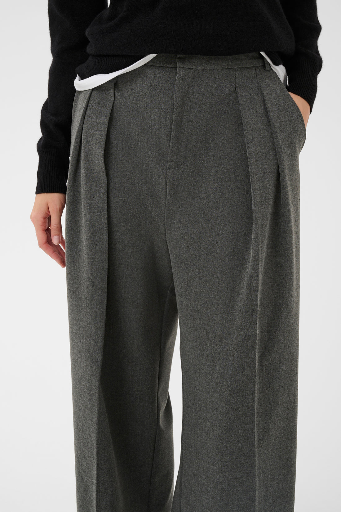 InWear NataliaIW Pants Antrecite Grey Melange