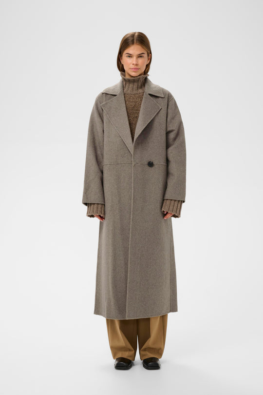 Inwear YillaIW Long Coat Sandy Grey Melange