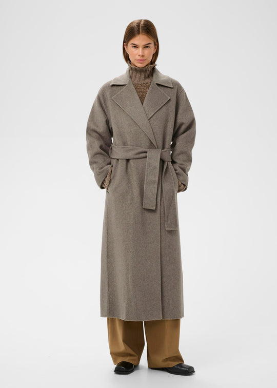 Inwear YillaIW Long Coat Sandy Grey Melange