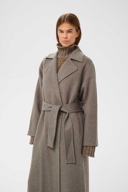 Inwear YillaIW Long Coat Sandy Grey Melange
