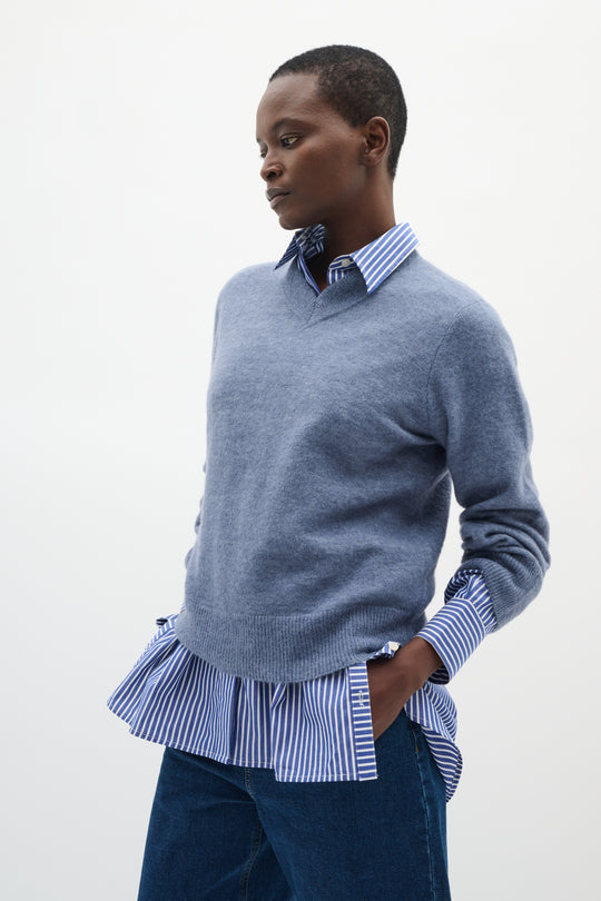 Inwear GuniIW v-neck pullover wild wind blue