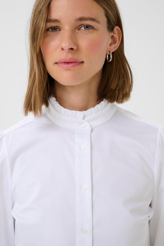 InWear Cally Frill shirt white