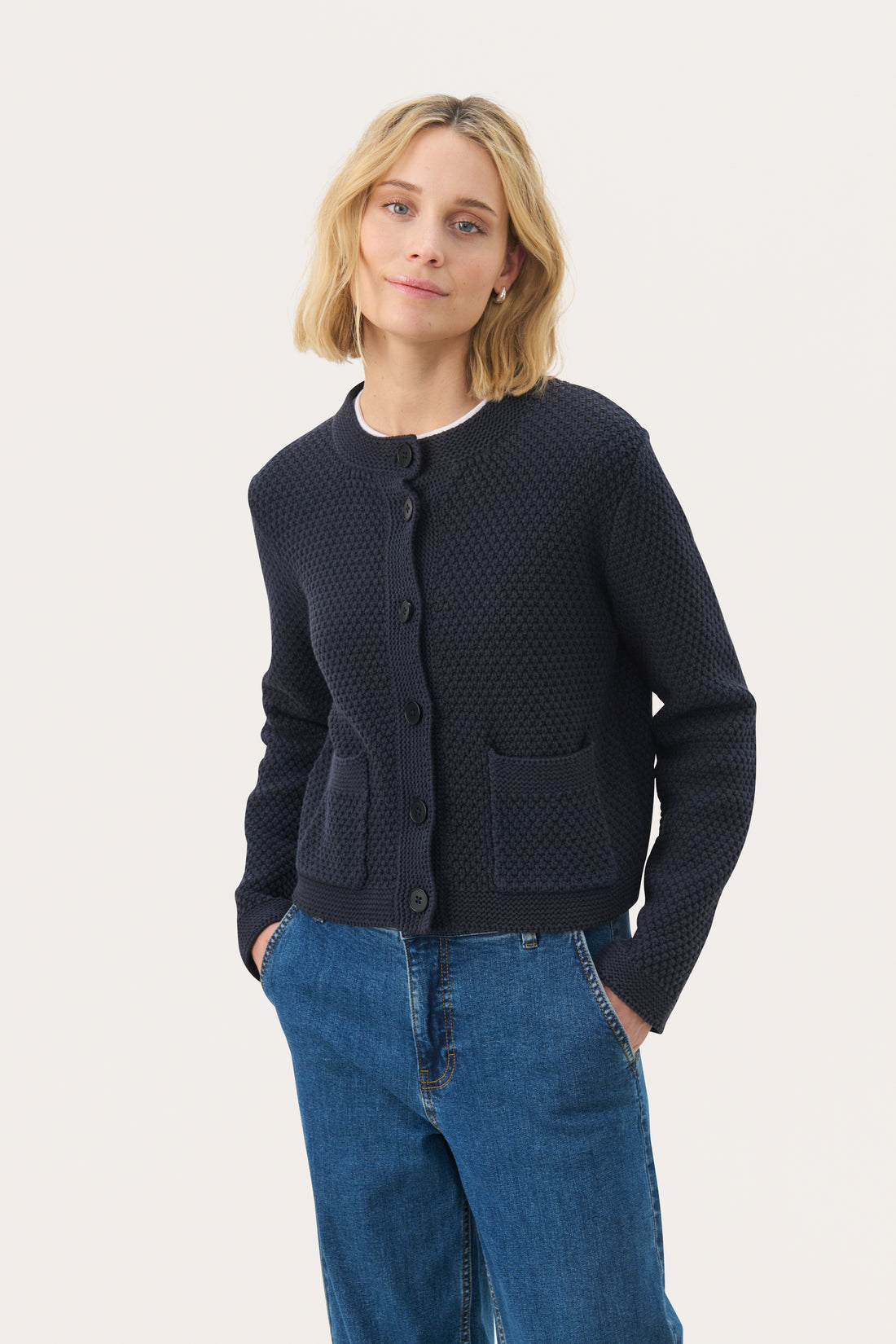 Part Two ElmiePW Cardigan Dark Navy