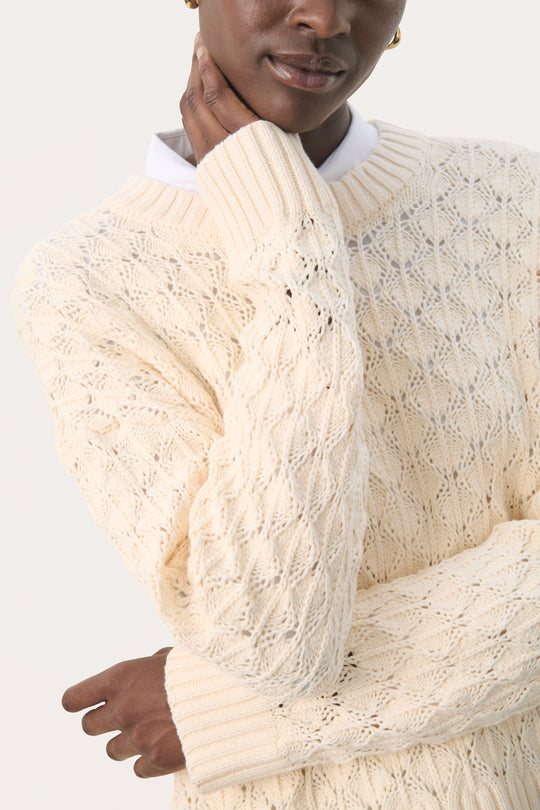 Part Two PiaclaraPW Pullover Whitecap Gray